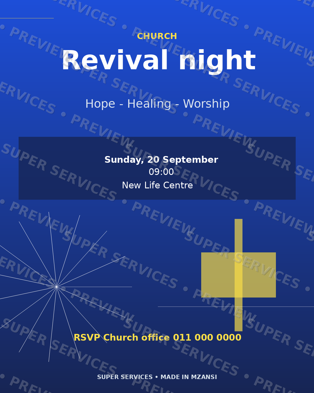 Revival Night watermarked sample design preview